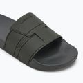 Papuci pentru bărbați Calvin Klein HM0HM01752 Pool Slide Double T dark olive 7