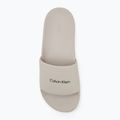 Papuci pentru bărbați Calvin Klein HM0HM01754 Pool Slide Ck Square feather grey 5