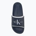 Papuci pentru bărbați Calvin Klein YM0YM00361 Slide Rubber Neoprene Monologo navy/oyster mushroom 5
