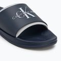 Papuci pentru bărbați Calvin Klein YM0YM00361 Slide Rubber Neoprene Monologo navy/oyster mushroom 7