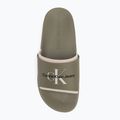 Papuci pentru bărbați Calvin Klein YM0YM00361 Slide Rubber Neoprene Monologo mermaid/eggshell 5