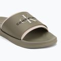 Papuci pentru bărbați Calvin Klein YM0YM00361 Slide Rubber Neoprene Monologo mermaid/eggshell 7