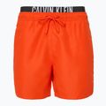 Șorturi de înot pentru bărbați Calvin Klein KM0KM01093 Intense Power Medium Double WB flaming chili