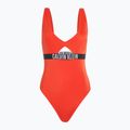Costum de baie pentru femei Calvin Klein KW0KW02746 Intense Power One Piece Fashion Fit flaming chili