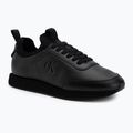 Încălțăminte pentru bărbați Calvin Klein YM0YM01362 Retro Runner Sock Laceup Leather triple black