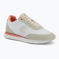 Încălțăminte pentru femei Calvin Klein YW0YW01990 Retro Runner Lace Up Nylon Mg brilliant white/light cashew/pink