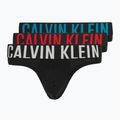 Chiloți pentru bărbați Calvin Klein 000NB3607A Hip Brief 3 perechi black with oatmeal logo/black with age