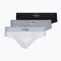 Slipuri pentru bărbați Calvin Klein LV00NB4471 Hip Brief 3 perechi black/misty grey/white