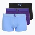 Boxeri pentru bărbați Calvin Klein LV00NB4472 Trunk 3 perechi black w/blue river fog/blue river