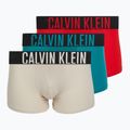 Boxeri bărbătești Calvin Klein 000NB3608A Trunk 3 perechi oatmeal/aged redwood/bright turquoi
