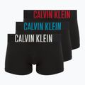 Boxeri Calvin Klein 000NB3609A Boxer Brief 3 perechi black w/oatmeal logo/black w/age
