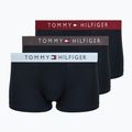 Boxeri pentru bărbați Tommy Hilfiger Trunk WB 3 pairs dark ash/brzy blue/rouge