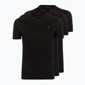 Tricou bărbați Tommy Hilfiger Cotton V-Neck set de 3 bucăți negru/negru/negru