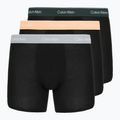 Boxeri Calvin Klein LV00NB4394 Brief 3 perechi black with/darkest spruce wb/black w
