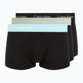 Boxeri pentru bărbați Calvin Klein 0000U2664G Low Rise Trunk 3 pairs black in plume wb/ black in misty sag
