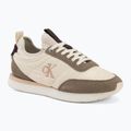 Încălțăminte pentru femei Calvin Klein YW0YW02060 Retro Runner Sock Laceup Mix Mat turtledove/spanish villa/bordeaux