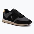 Încălțăminte pentru bărbați Calvin Klein HM0HM02212 Retro Runner Bans Leather Suede black/iron gate/amber gold