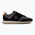 Încălțăminte pentru bărbați Calvin Klein HM0HM02212 Retro Runner Bans Leather Suede black/iron gate/amber gold 2