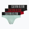Slipuri pentru bărbați Calvin Klein 000NB3610A Hip Brief black/goji berry/aqua blue