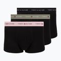 Boxeri pentru bărbați Tommy Hilfiger Trunk WB 3 pack utility sage/black/bonita pink
