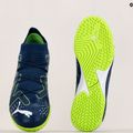 PUMA Match IT + Mid Jr ghete de fotbal pentru copii albastru persan/alb/puma alb/ultra verde 14