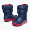 Ghete pentru copii Crocs Winter Puff Kids navy/red 2