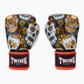Mănuși de box Twins Special Fancy FBGVL3-53 Skull orange/black