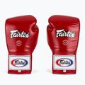 Fairtex Pro Competition Mănuși de box cu degetul blocat din piele roșu 2