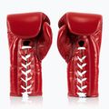 Fairtex Pro Competition Mănuși de box cu degetul blocat din piele roșu 2