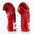 Fairtex Pro Competition Mănuși de box cu degetul blocat din piele roșu 3