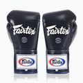 Mănuși de box Fairtex Pro Competition Locked Thumb Leather blue