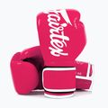 Mănuși de box Fairtex Microfiber pink/white 4
