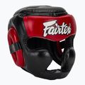 Cască de box Fairtex Diagonal Vision Sparring Headguard - Full Head Coverage black/red