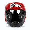 Cască de box Fairtex Diagonal Vision Sparring Headguard - Full Head Coverage black/red 2
