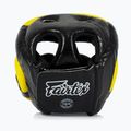 Cască de box Fairtex Diagonal Vision Sparring Headguard - Full Head Coverage black/yellow 3