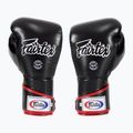 Fairtex Stylish Angular Sparring Mănuși de box - deget blocat negru / alb / roșu