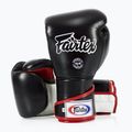 Fairtex Stylish Angular Sparring Mănuși de box - deget blocat negru / alb / roșu 4