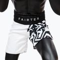 Pantaloni scurți de box Fairtex Boxing BT2003 "Monochrome" white/black 3