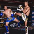 Pantaloni scurți de antrenament pentru bărbați YOKKAO Original Muay Thai white 6