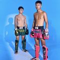 Pantaloni scurți de antrenament pentru bărbați YOKKAO Original Muay Thai magenta 9