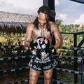 Pantaloni scurți de antrenament pentru bărbați YOKKAO Khalifa Kush Muay Thai black 5