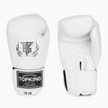 Top King Muay Thai Muay Thai Muay Thai Ultimate mănuși de box alb TKBGUV-WH-10OZ