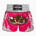 Pantaloni scurți de antrenament Top King Thai Boxing pink/white