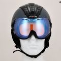 Cască de schi CASCO SP-2 Photomatic Visor structurat gri arsenic / roșu 9