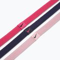 Bentiță Nike Elastic Headbands 2.0 3 szt. spark/gridiron/pink glaze 2