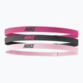 Bentiță Nike Elastic Headbands 2.0 3 szt. spark/gridiron/pink glaze