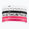 Bentiță Nike Headbands Printed 6 buc. white/aster pink/black