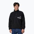 Patagonia bărbați fleece Sweatshirt bărbați Synch Snap-T P / O negru w / forjă gri