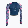 Longsleeve de înot pentru femei Shorty UV granatowy 2