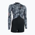 Costum de înot pentru femei ION Amaze Shorty 2.0 Back Zip black flowers